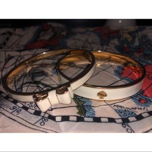 Kate spade white bangles